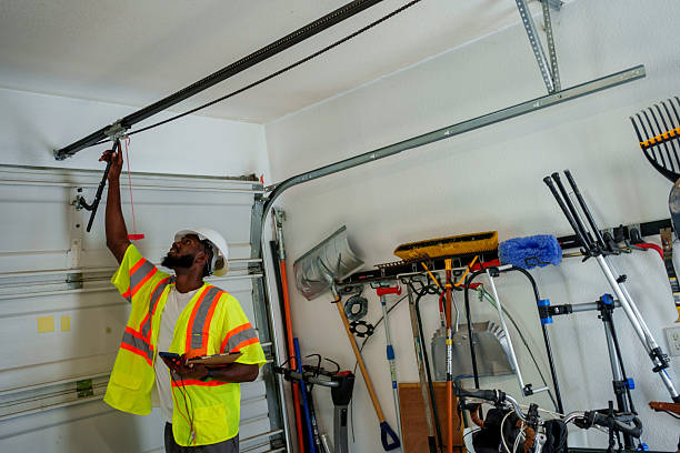 Professional Garage Door Panel Replacement technician working in Cottonwood Shores, TX